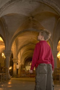 Young boy in the Cathedral