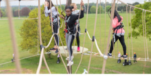 Children on the High Ropes Course
