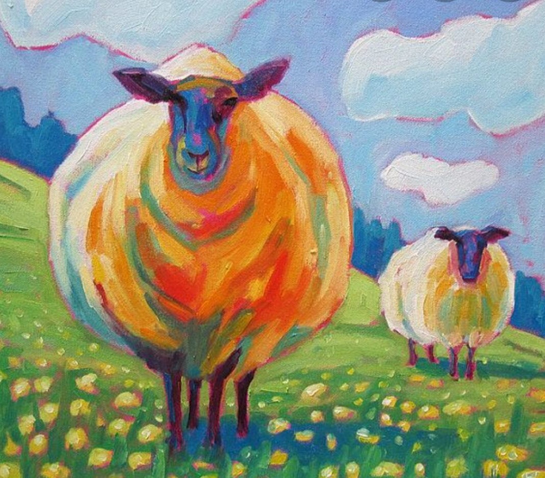 Paintalong Event - Sheep Betsy Mclellan style - Kent Attractions